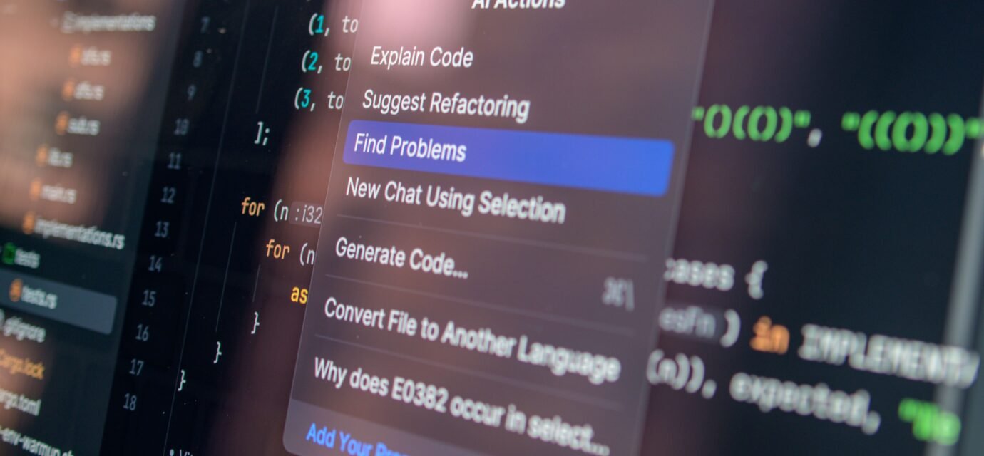Representación de un ciberataque de inteligencia artificial a servidores